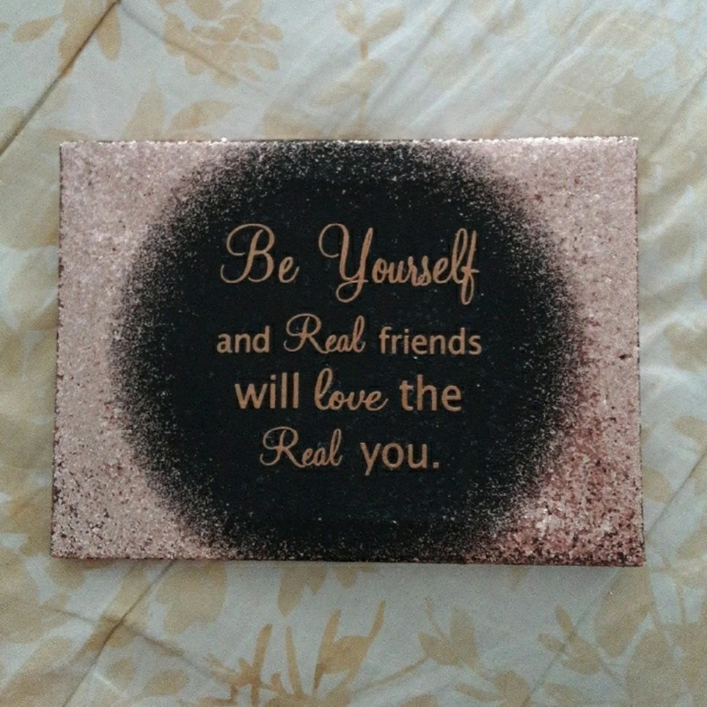 handmade inspirational rose gold wall decor